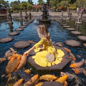 MADE IN BALI Round Rattan Medium Bag